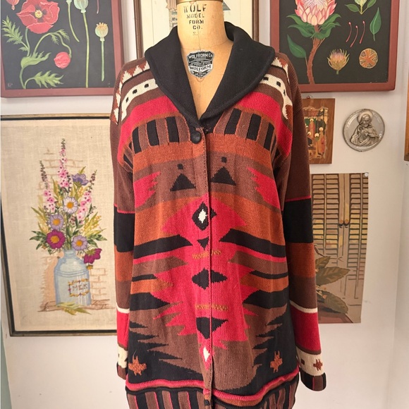 Storybook Knits Southwestern Patterned Cardigan - Picture 4 of 9